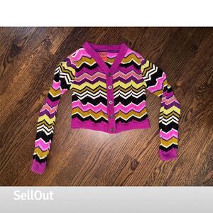 Missoni for Target‎ Girls Multicolor Zigzag Cardigan Sweater Size SG
